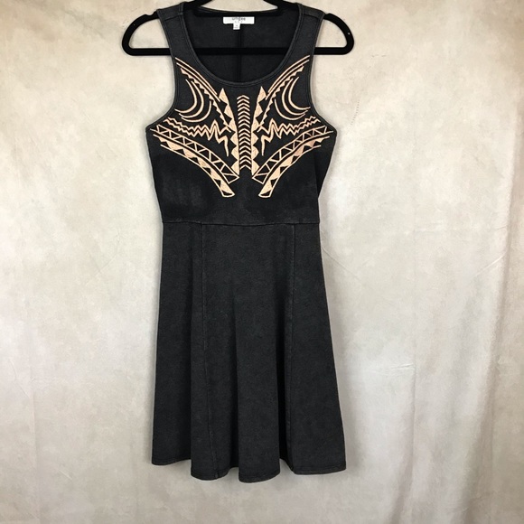 Umgee | Tribal Sleeveless Dress | Charcoal | M - Picture 6 of 8